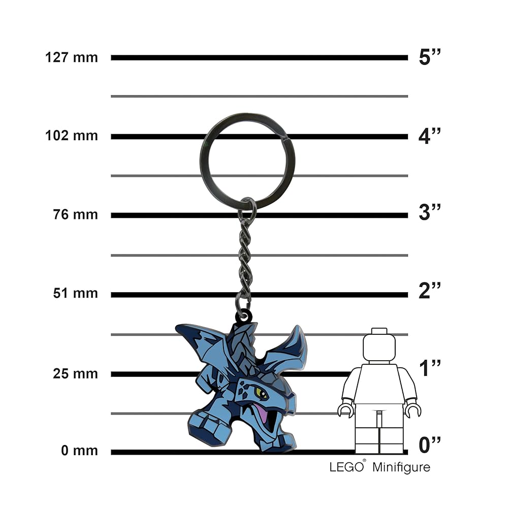 LEGO Ninjago Enamel Keychain - Riyu (53339), Blue, Small